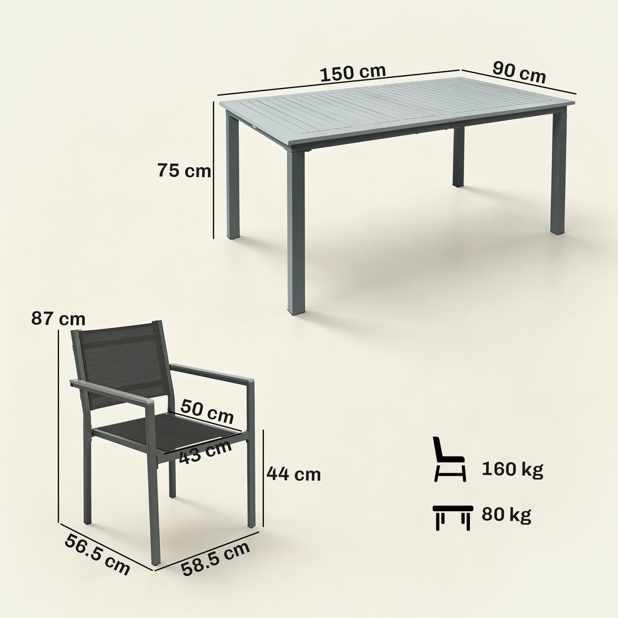 Steel 6 Seater Garden Dining Set With Acacia Wood Table And Stackable Chairs - Velmora