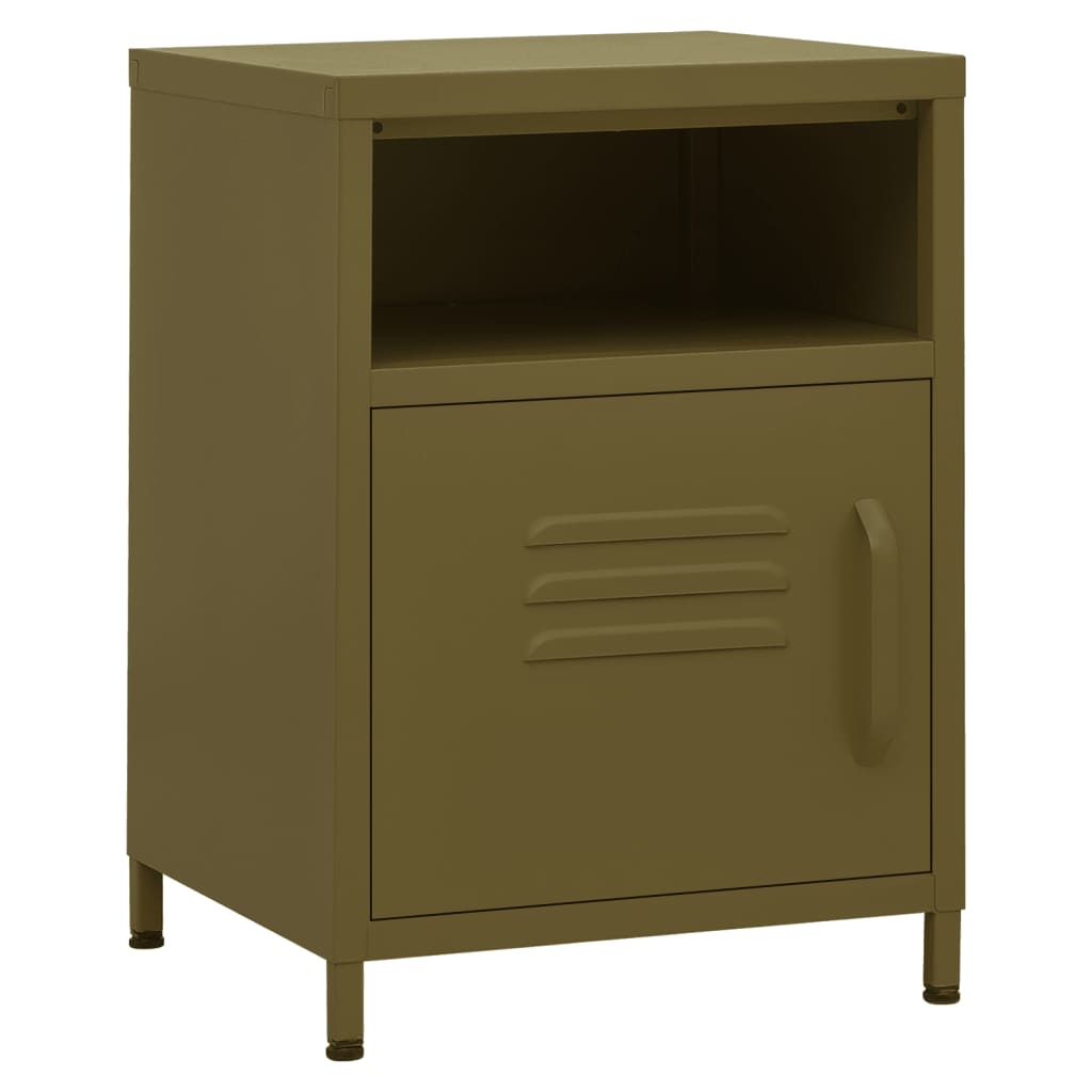 Steel Bedside Cabinet With 1 Door - Vantage Home