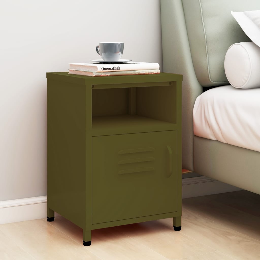 Steel Bedside Cabinet With 1 Door - Vantage Home