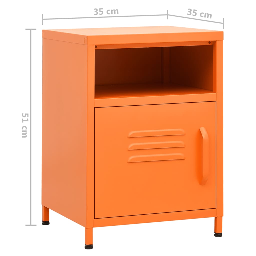 Steel Bedside Cabinet With 1 Door - Vantage Home