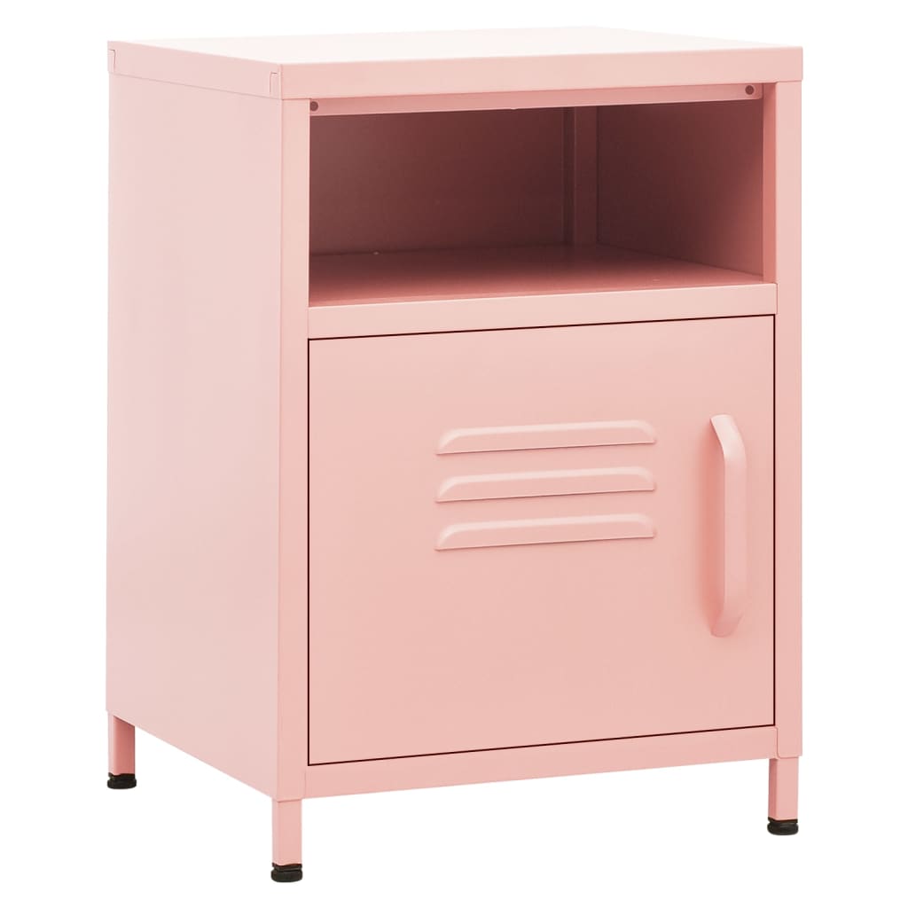 Steel Bedside Cabinet With 1 Door - Vantage Home