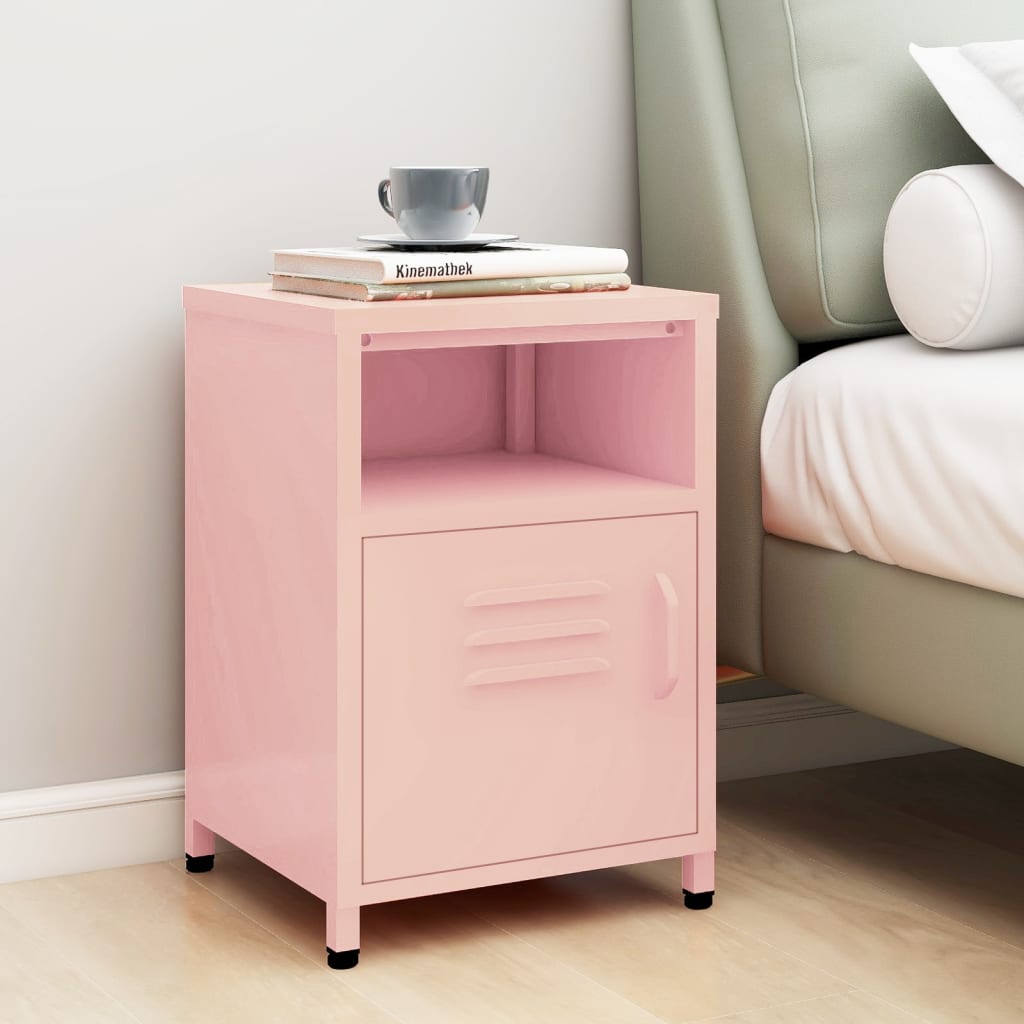 Steel Bedside Cabinet With 1 Door - Vantage Home