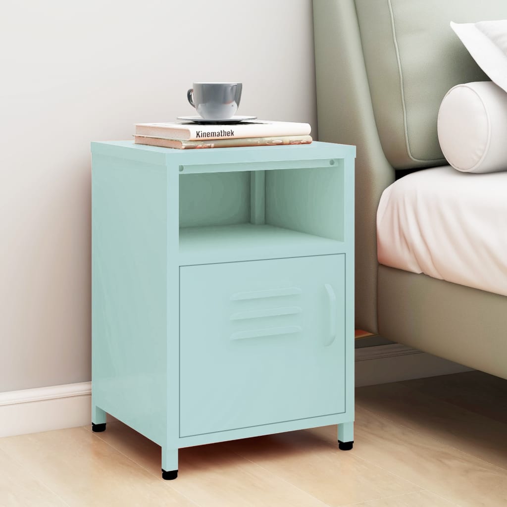 Steel Bedside Cabinet With 1 Door - Vantage Home