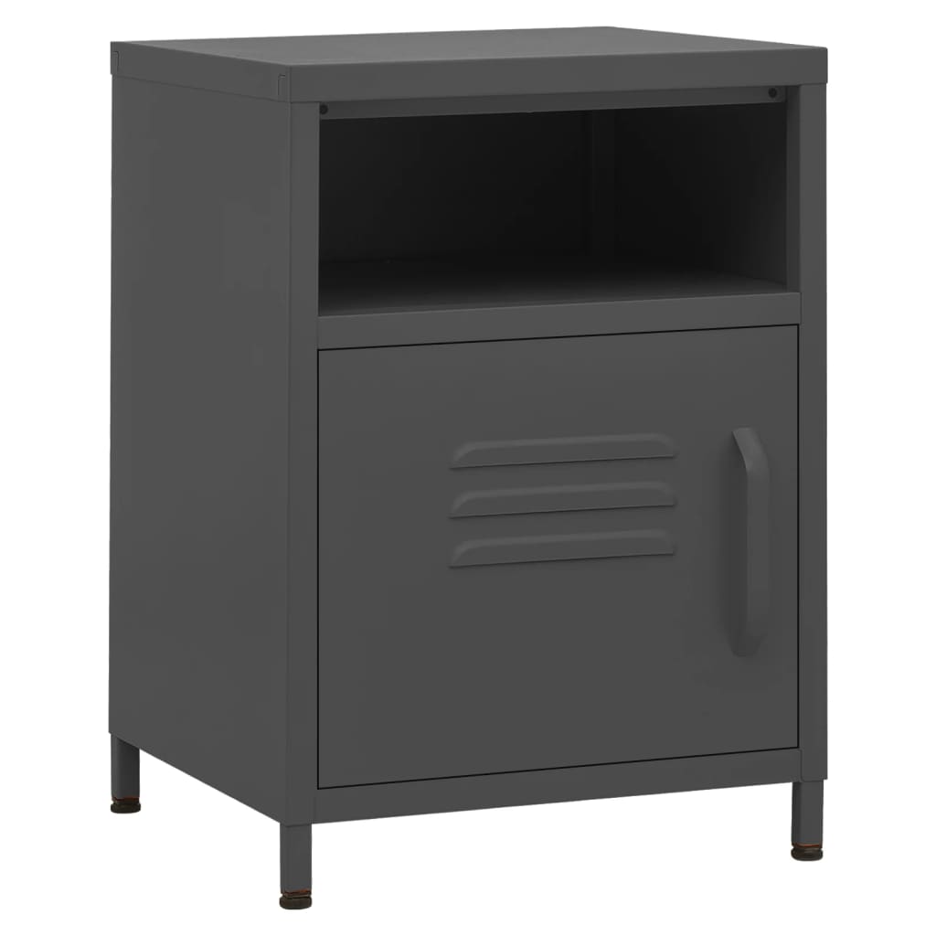 Steel Bedside Cabinet With 1 Door - Vantage Home