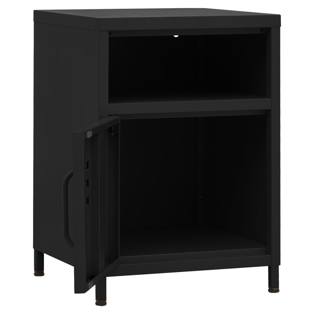Steel Bedside Cabinet With 1 Door - Vantage Home