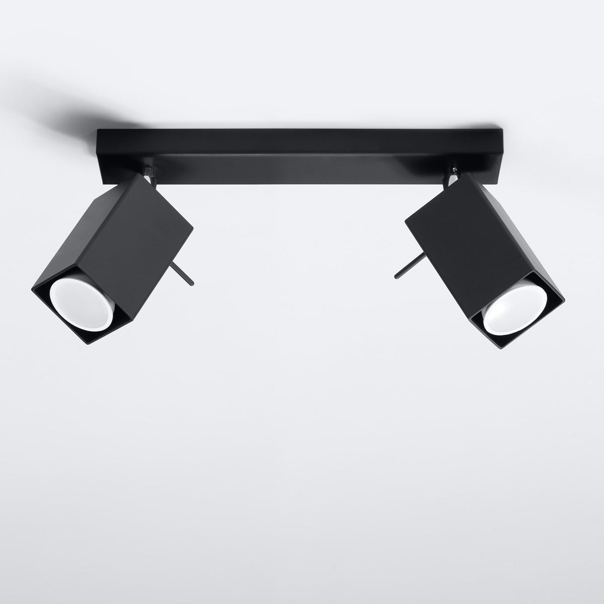 Steel Ceiling Light With 2 Merida Lamps - Bittersweet Shimmer