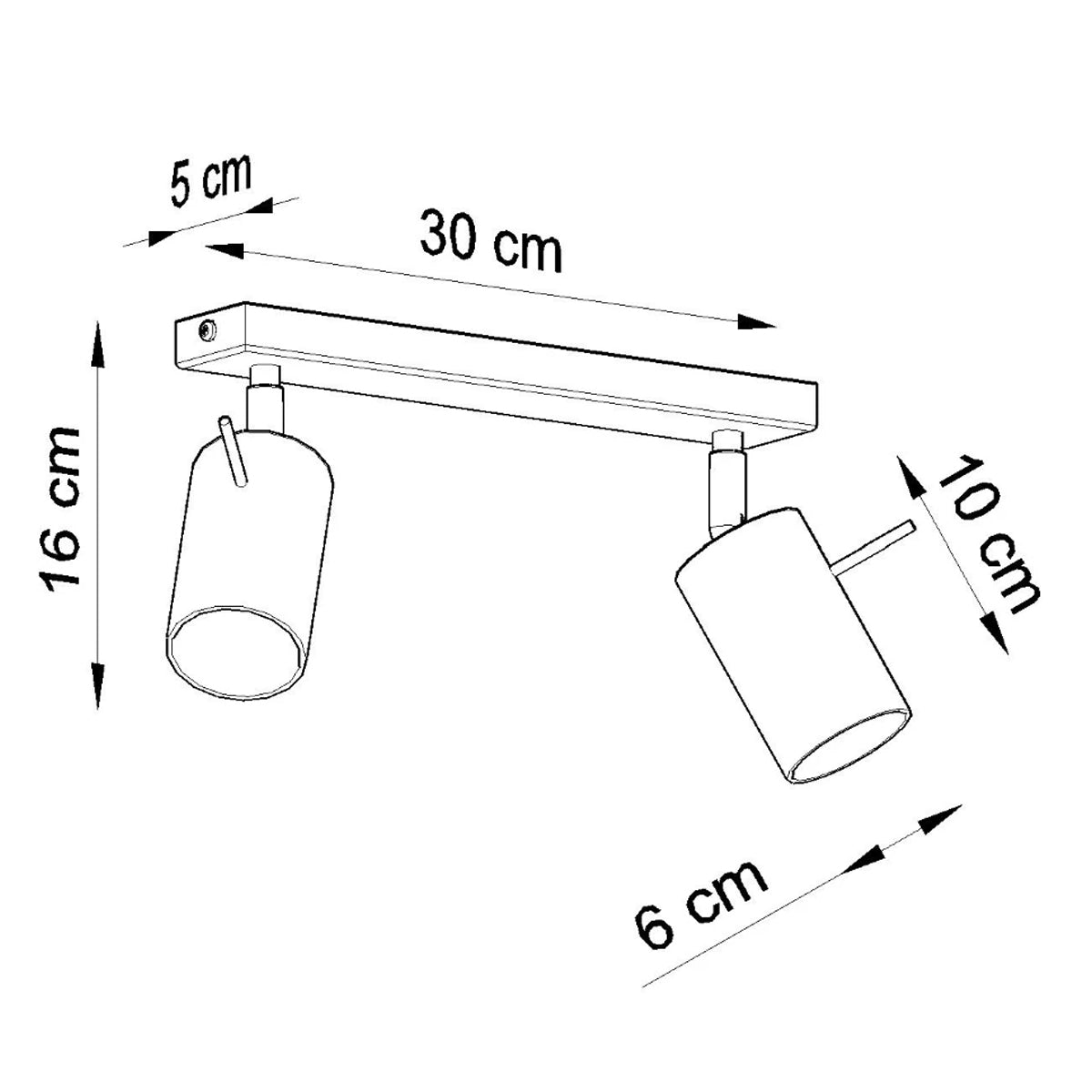 Steel Ceiling Light With 2 Ring Lamps - Bittersweet Shimmer
