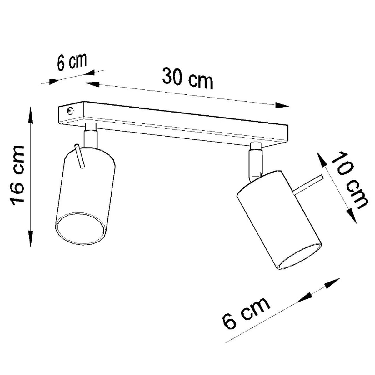 Steel Ceiling Light With 2 Ring Lamps - Bittersweet Shimmer