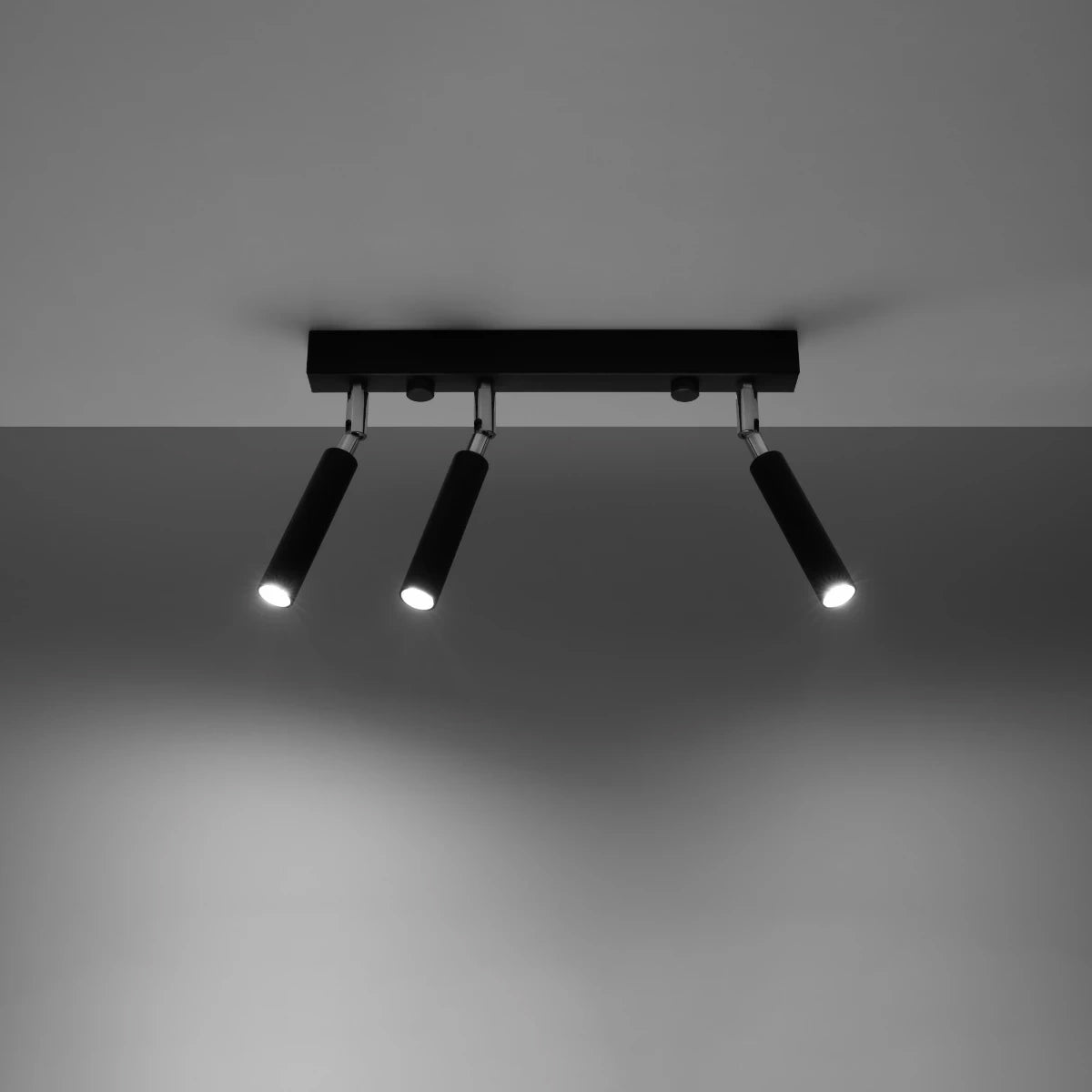 Steel Ceiling Light With 3 Eyetech Lamps - Bittersweet Shimmer