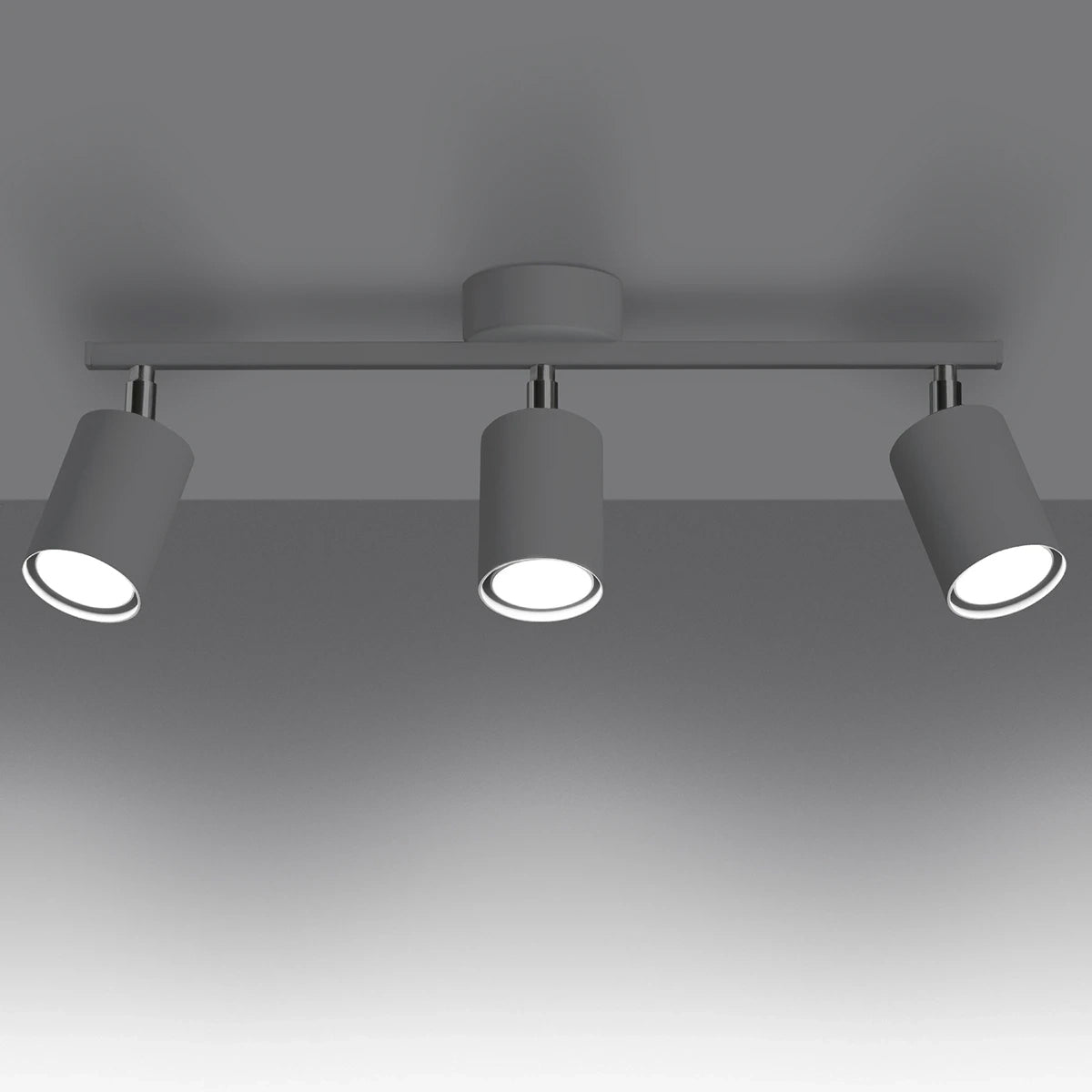 Steel Ceiling Light With 3 Lemmi Lamps - Bittersweet Shimmer
