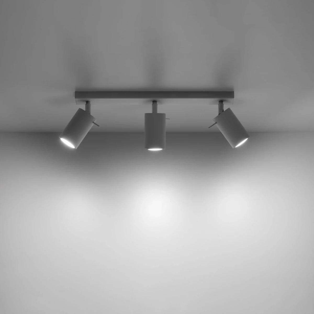 Steel Ceiling Light With 3 Ring Lamps - Bittersweet Shimmer