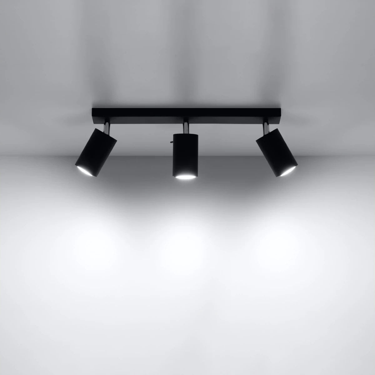 Steel Ceiling Light With 3 Ring Lamps - Bittersweet Shimmer