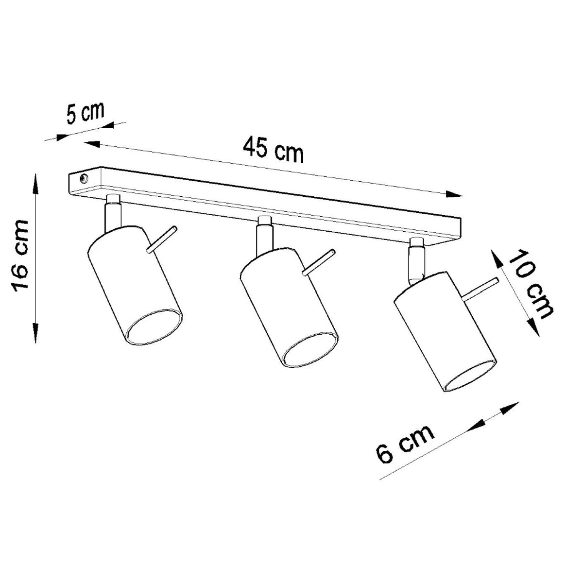 Steel Ceiling Light With 3 Ring Lamps - Bittersweet Shimmer