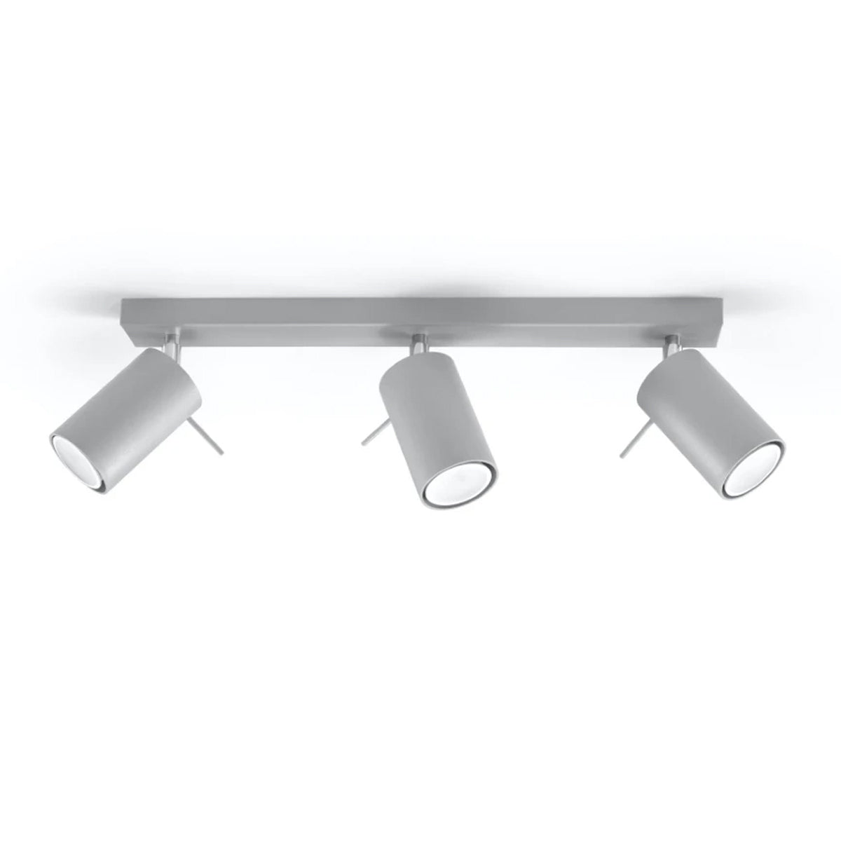 Steel Ceiling Light With 3 Ring Lamps - Bittersweet Shimmer