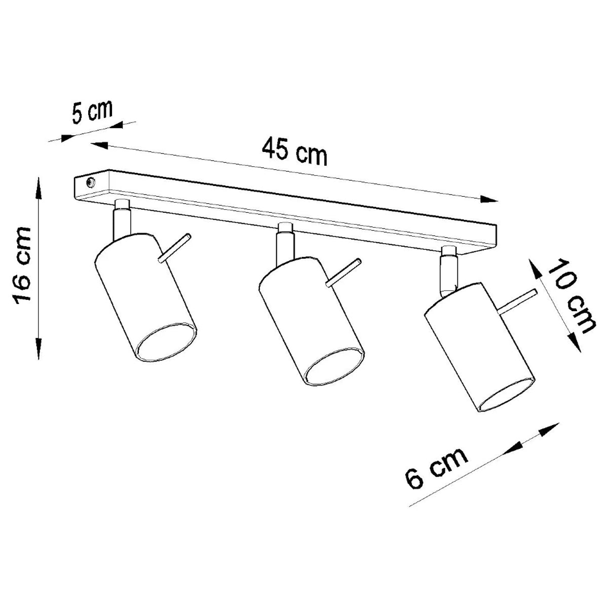 Steel Ceiling Light With 3 Ring Lamps - Bittersweet Shimmer