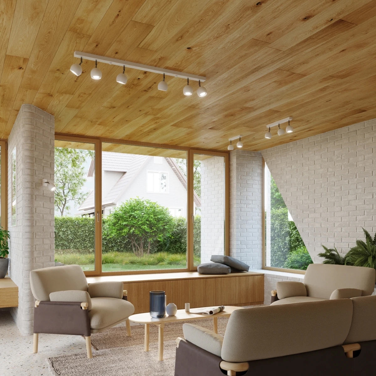 Steel Ceiling Light With 4 Oculare Lamps - Bittersweet Shimmer