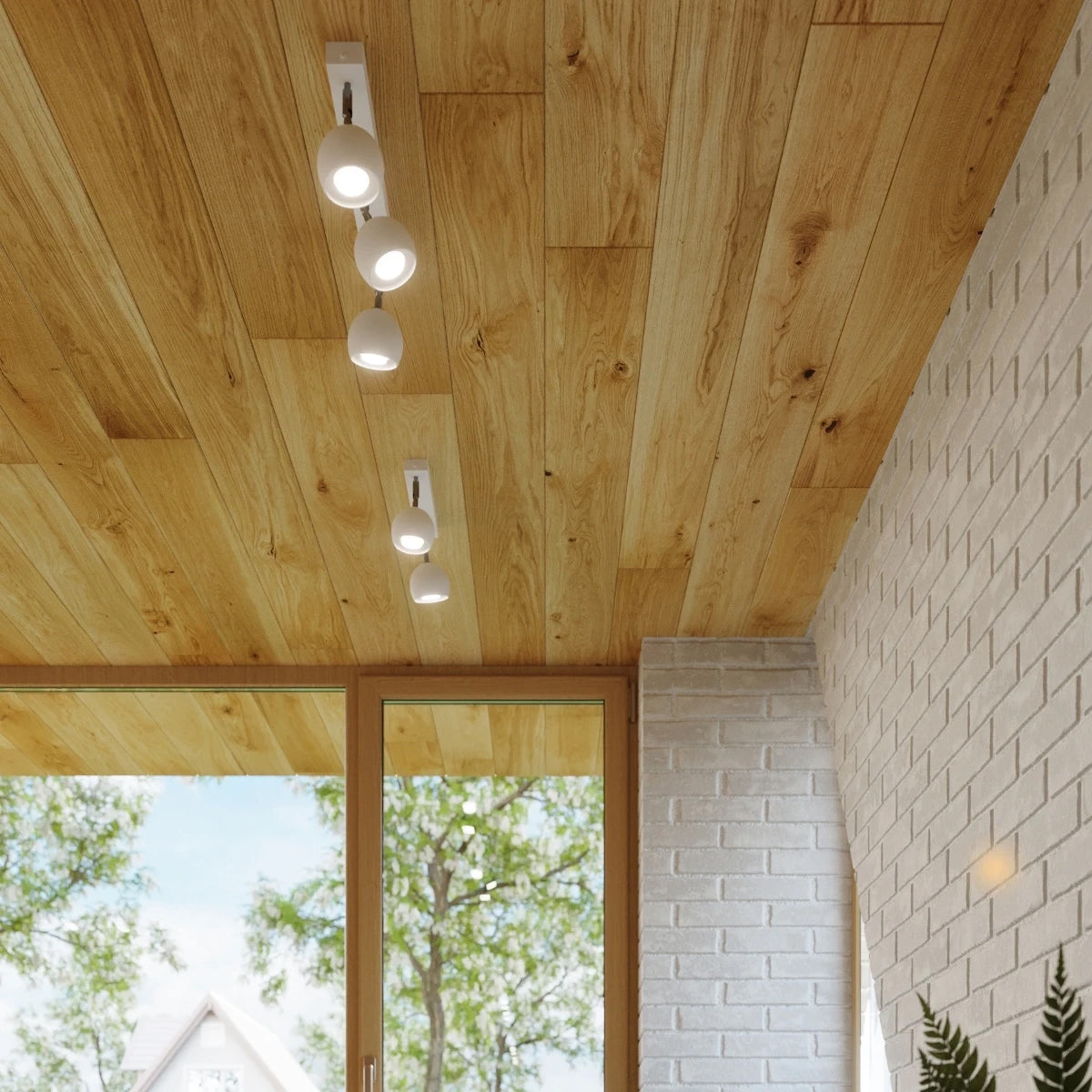 Steel Ceiling Light With 4 Oculare Lamps - Bittersweet Shimmer