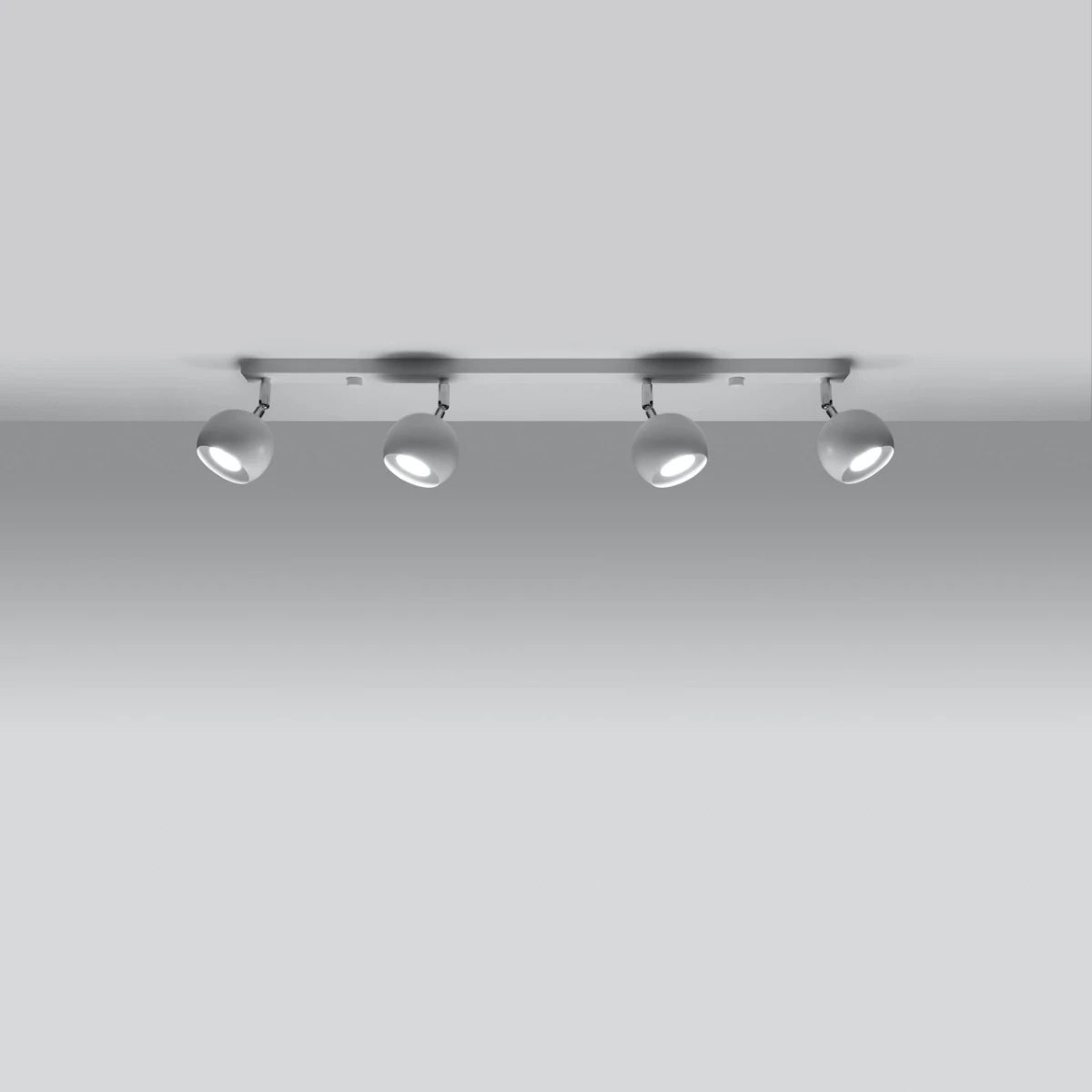 Steel Ceiling Light With 4 Oculare Lamps - Bittersweet Shimmer
