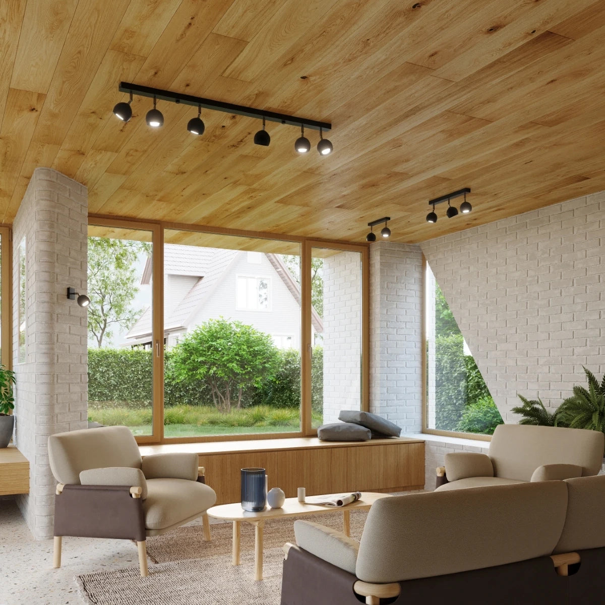 Steel Ceiling Light With 4 Oculare Lamps - Bittersweet Shimmer