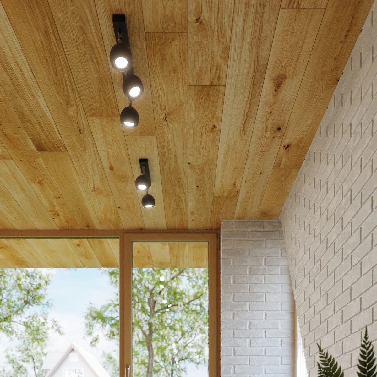 Steel Ceiling Light With 4 Oculare Lamps - Bittersweet Shimmer