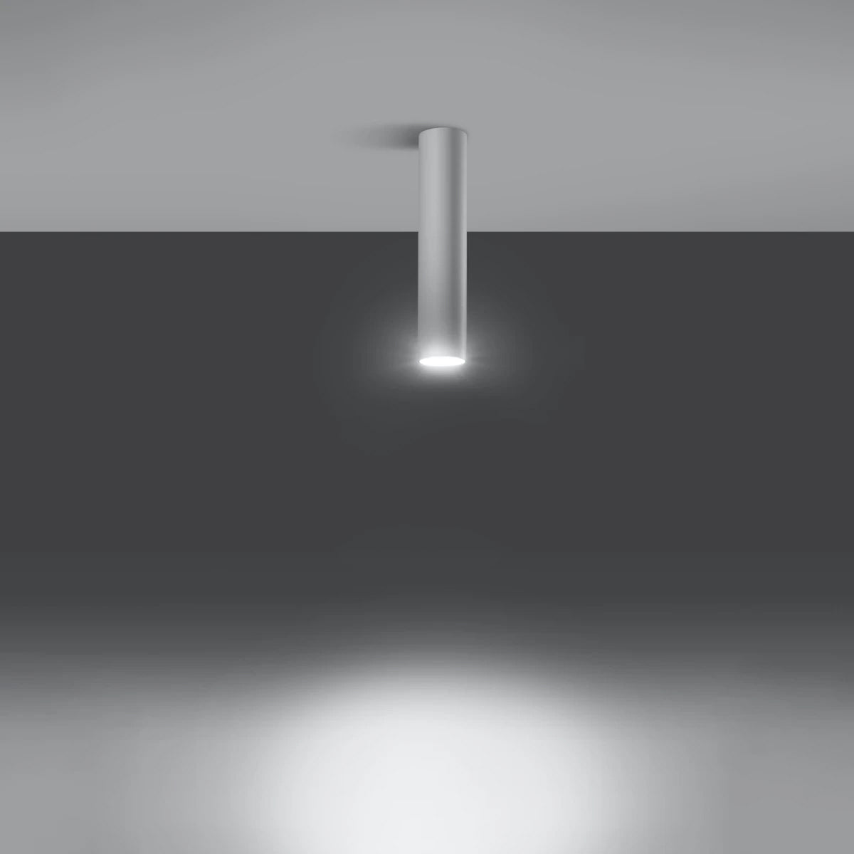 Steel Ceiling Light With Lagos 30 Lamp - Ocean Green