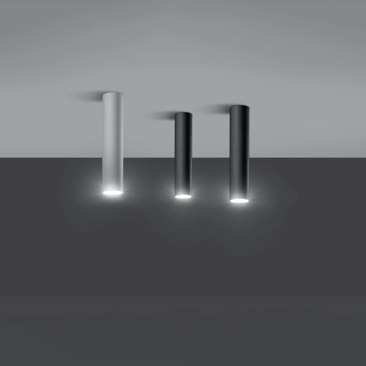 Steel Ceiling Light With Lagos 30 Lamp - Ocean Green