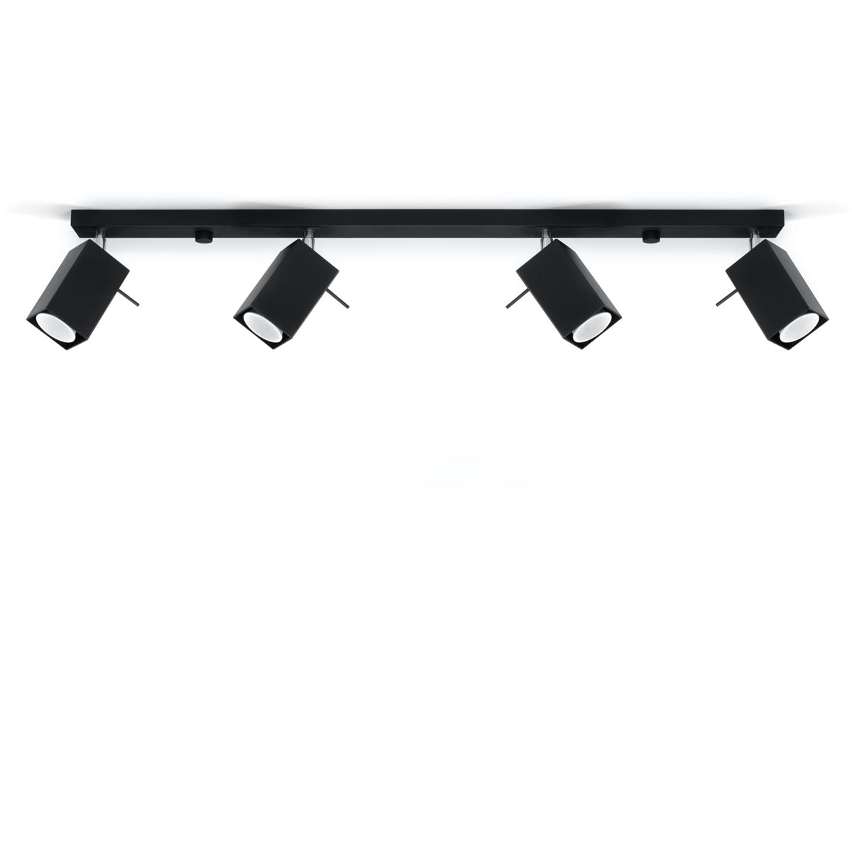 Steel Ceiling Light Rectangular With 4 Merida Lamps - Bittersweet Shimmer