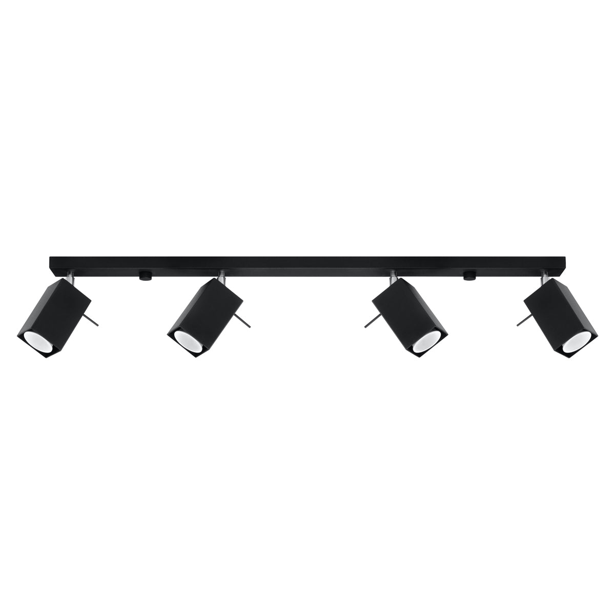 Steel Ceiling Light Rectangular With 4 Merida Lamps - Bittersweet Shimmer