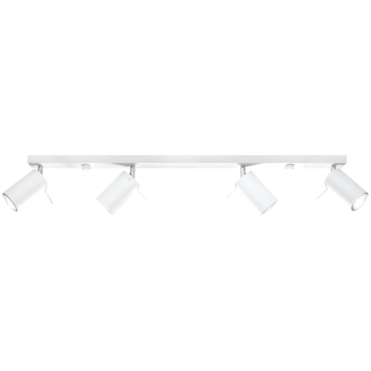 Steel Ceiling Light Rectangular With 4 Ring Lamps - Bittersweet Shimmer