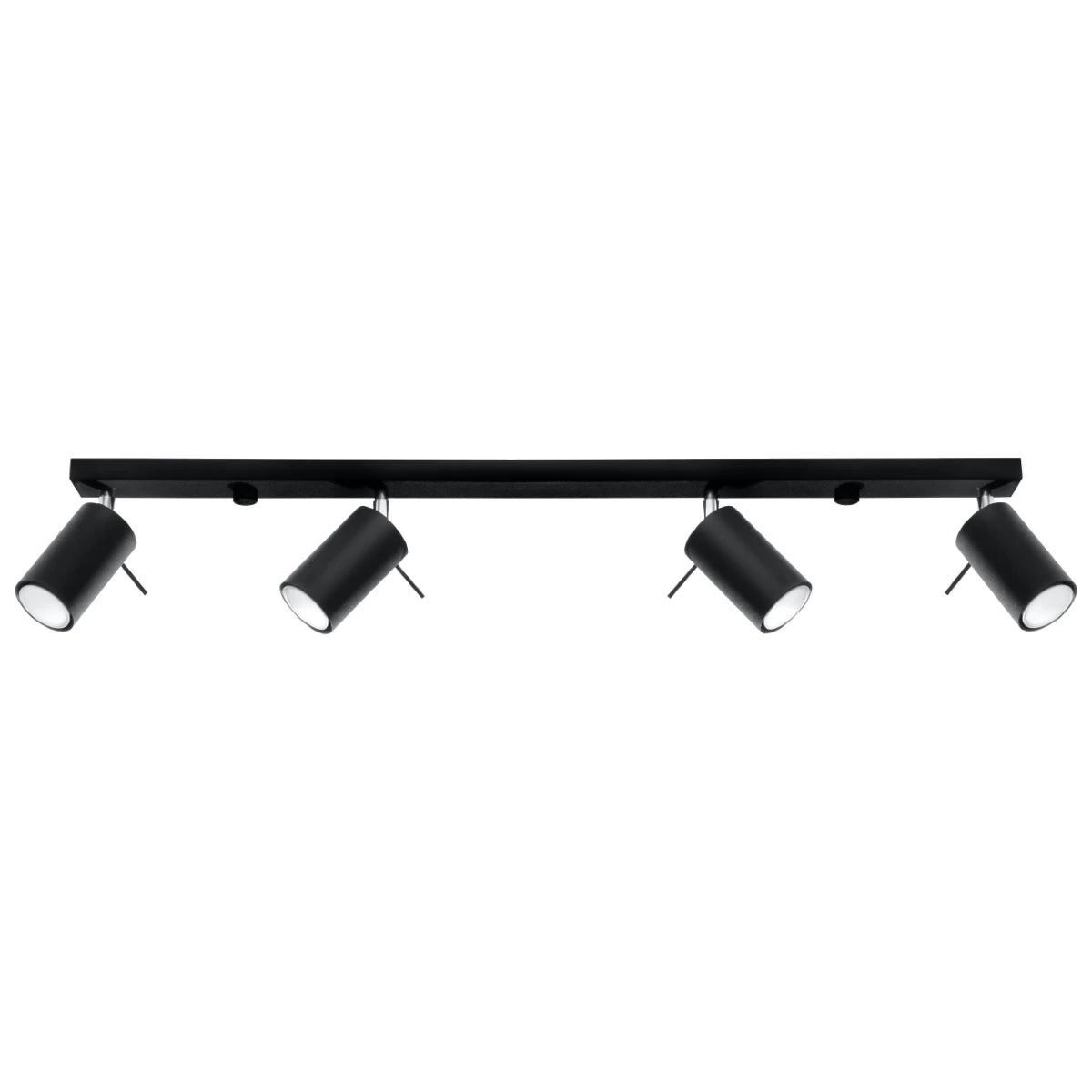 Steel Ceiling Light Rectangular With 4 Ring Lamps - Bittersweet Shimmer