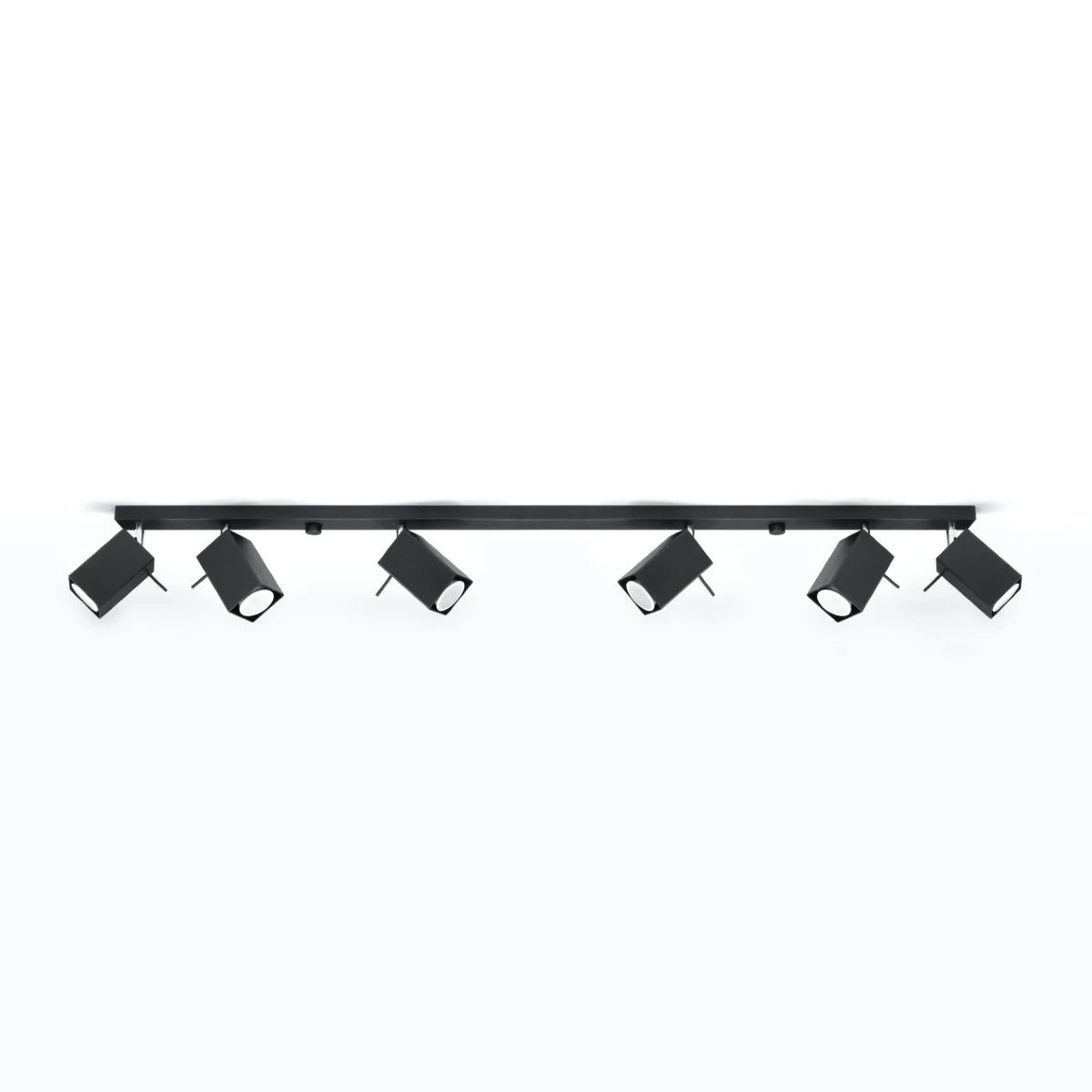Steel Ceiling Light Rectangular With 6 Merida Lamps - Bittersweet Shimmer