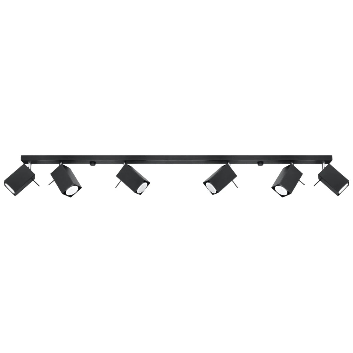 Steel Ceiling Light Rectangular With 6 Merida Lamps - Bittersweet Shimmer