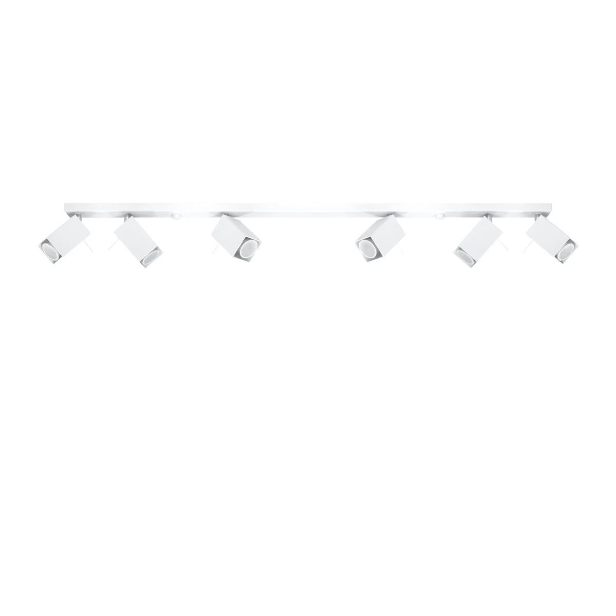 Steel Ceiling Light Rectangular With 6 Merida Lamps - Bittersweet Shimmer