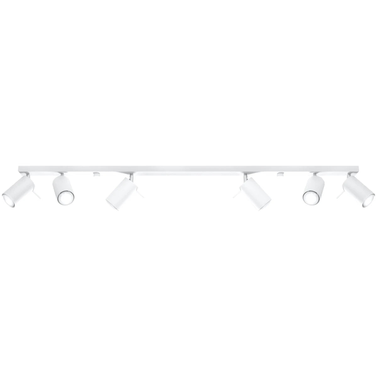 Steel Ceiling Light Rectangular With 6 Ring Lamps - Bittersweet Shimmer