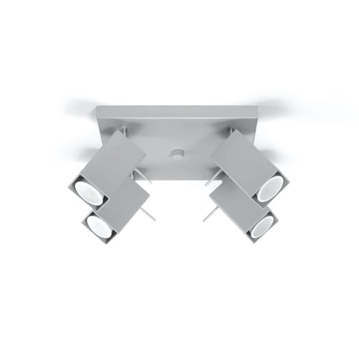 Steel Ceiling Light Square With 4 Merida Lamps - Bittersweet Shimmer