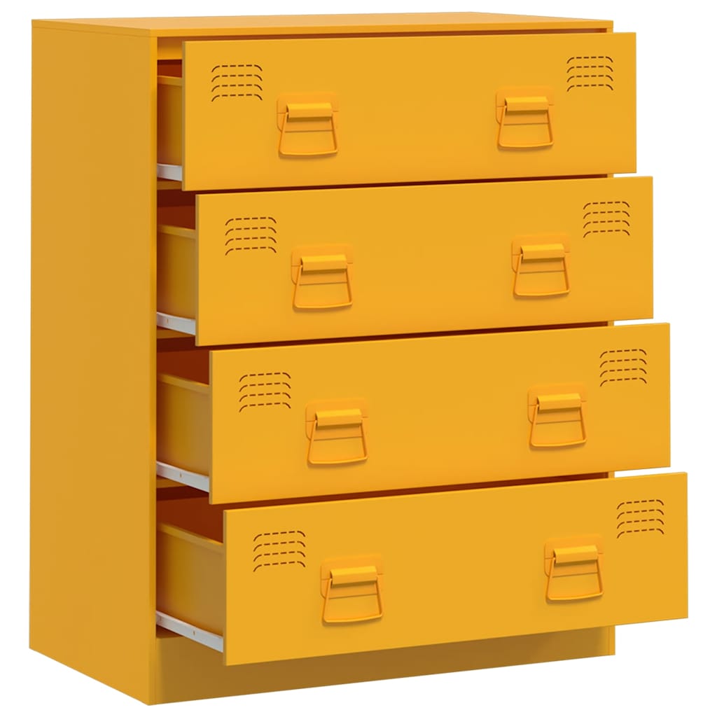 Steel Chest Of 4 Drawers 67cm Wide - Vantage Home