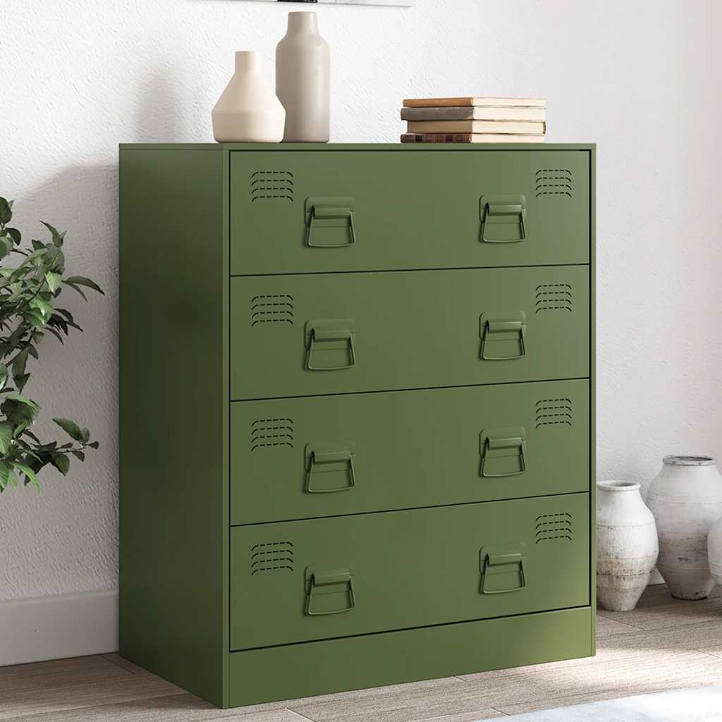 Steel Chest Of 4 Drawers 67cm Wide - Vantage Home