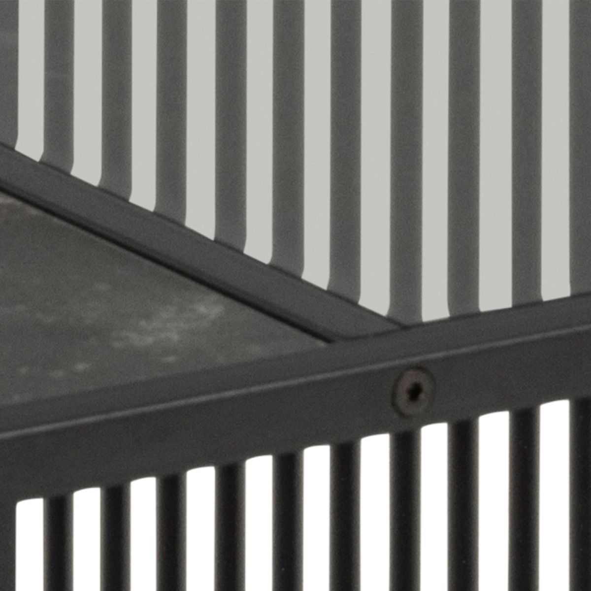 Steel Coffee Table Square With Wooden Marble Effect And Glass Top - Strington