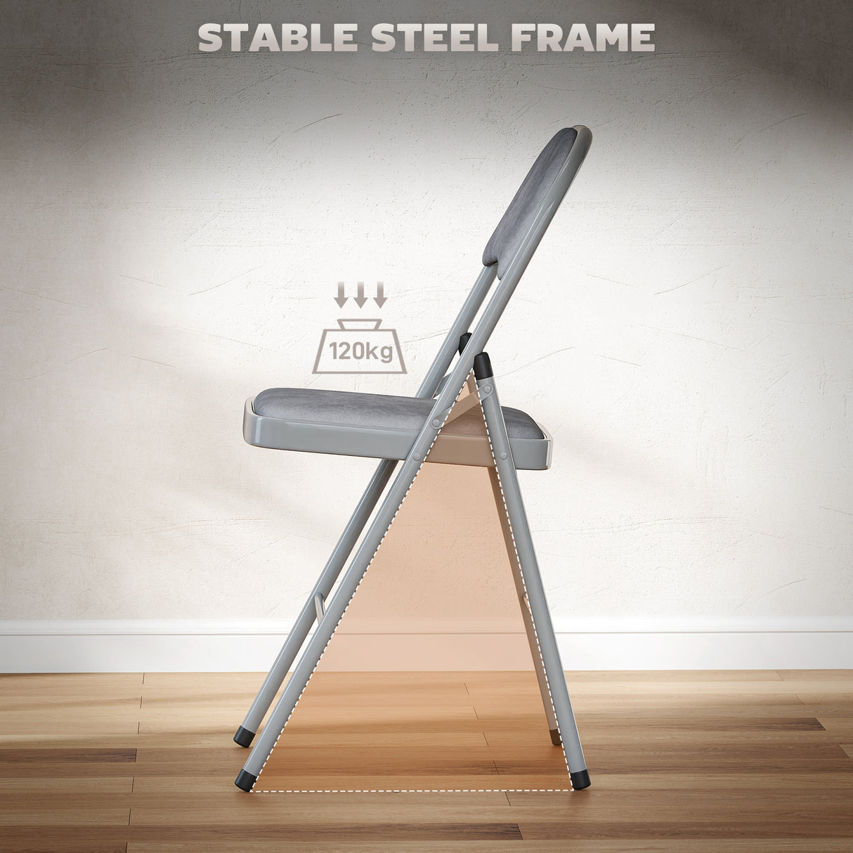 Steel Dining Chairs With Velvet Seat in Set Of 2 - Velmora