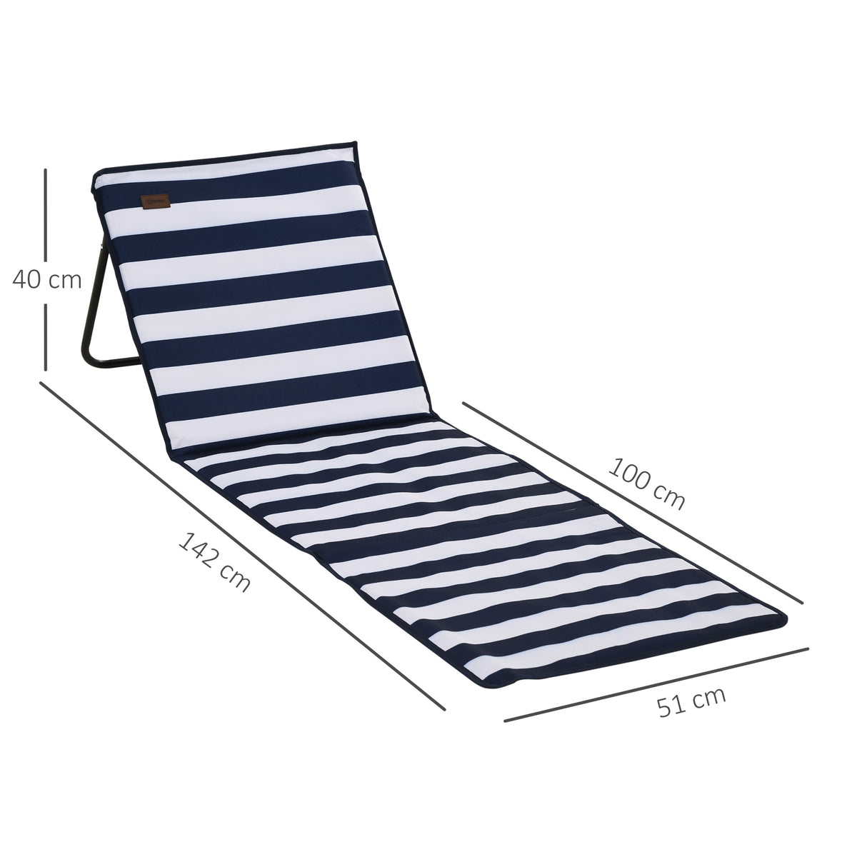 Steel Foldable Garden Beach Sun Lounger Chair Mat in Set of 2 - Velmora