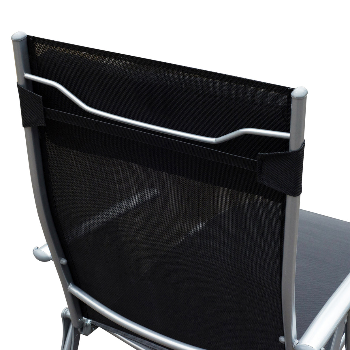 Steel Folding Recliner Garden Sun Lounger With 7 Levels Adjustable Backrest - Velmora