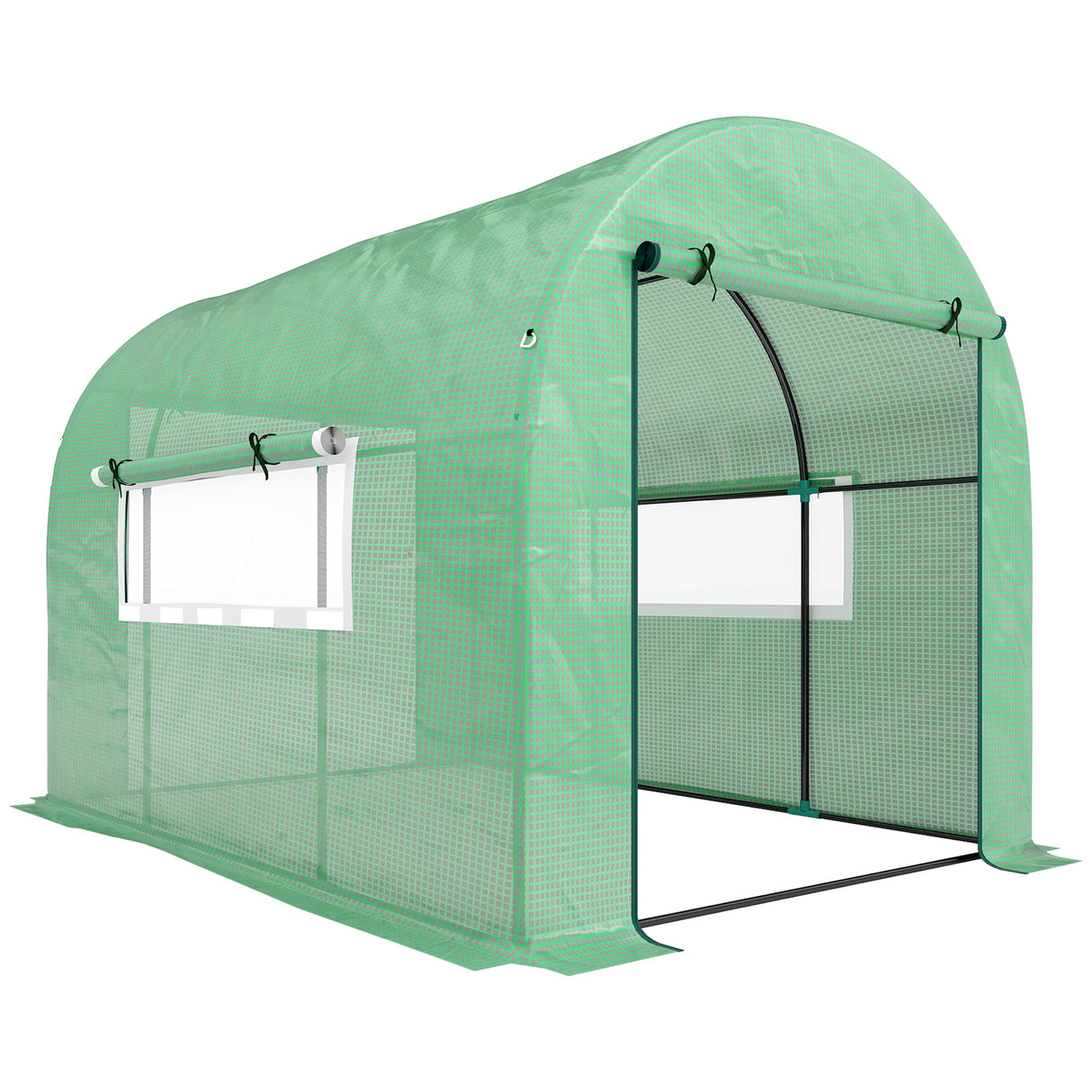 Steel Frame Garden Greenhouse 200cm Wide - Velmora