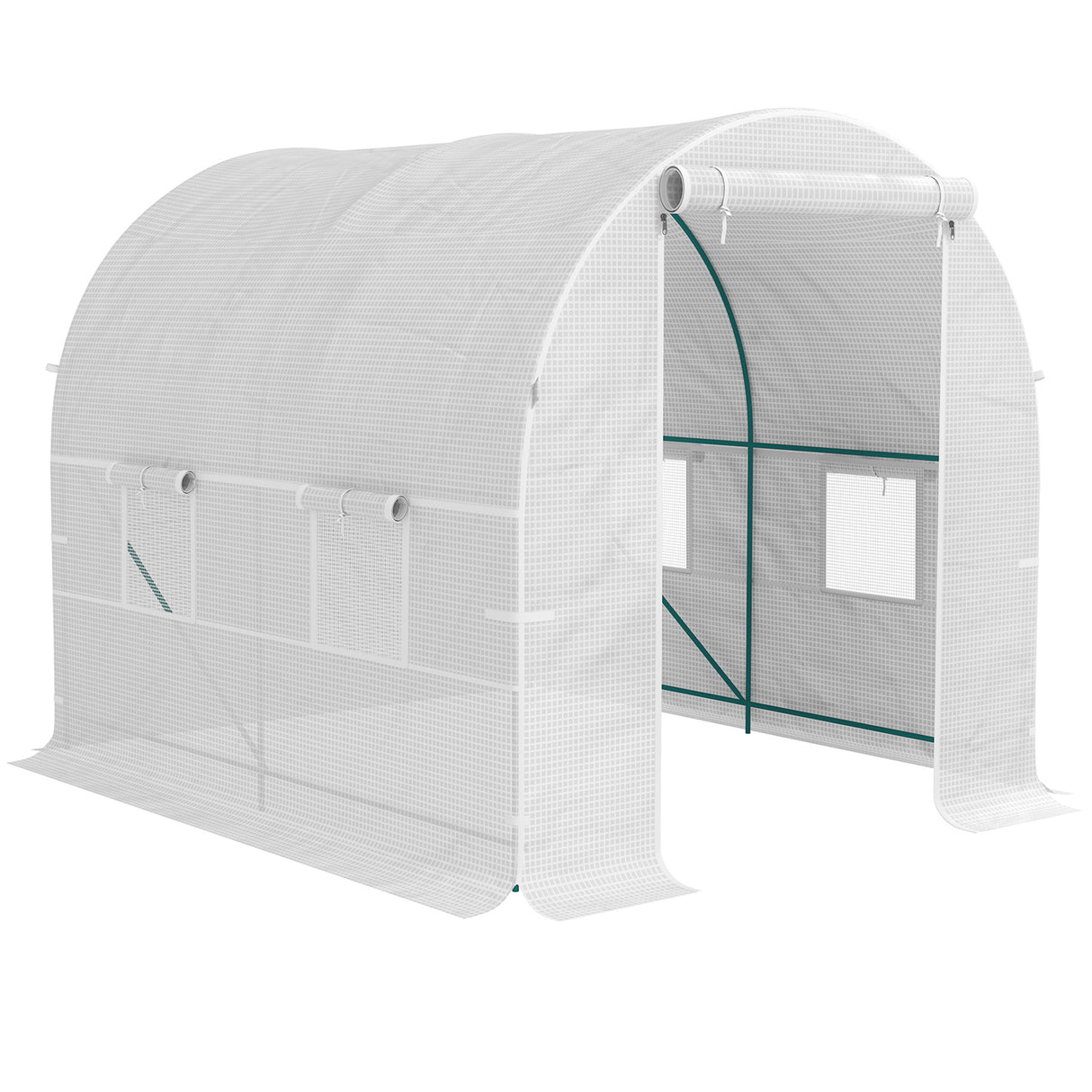 Steel Frame Garden Greenhouse 200cm Wide - Velmora