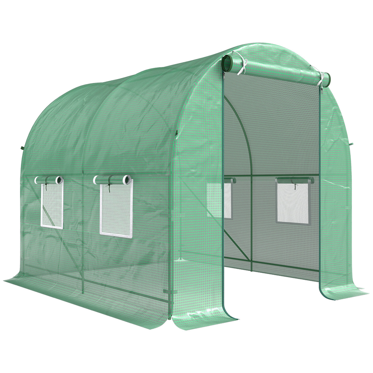 Steel Frame Garden Greenhouse 245cm Length - Velmora