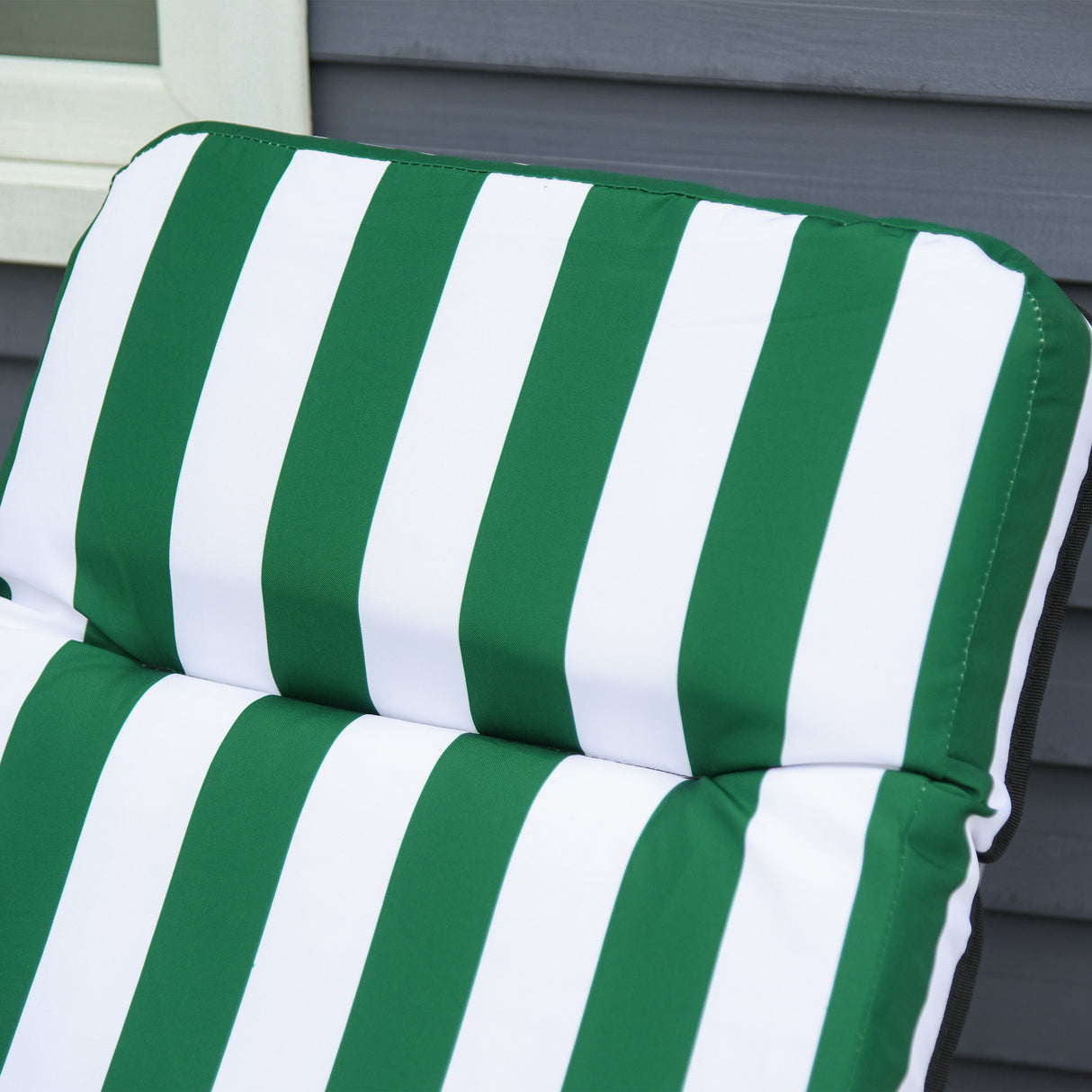 Steel Garden Sun Lounger in Set of 2 With Cushions With Adjustable Backrest - Velmora