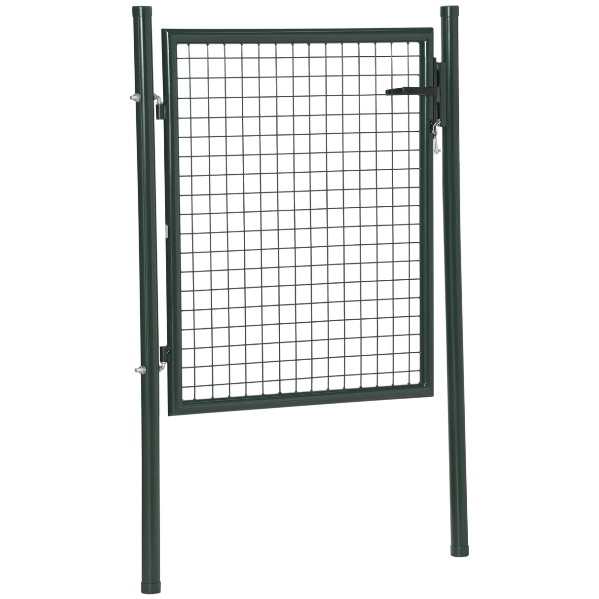 Steel Green Garden Gate With Lock And 3 Keys 97cm Wide - Velmora