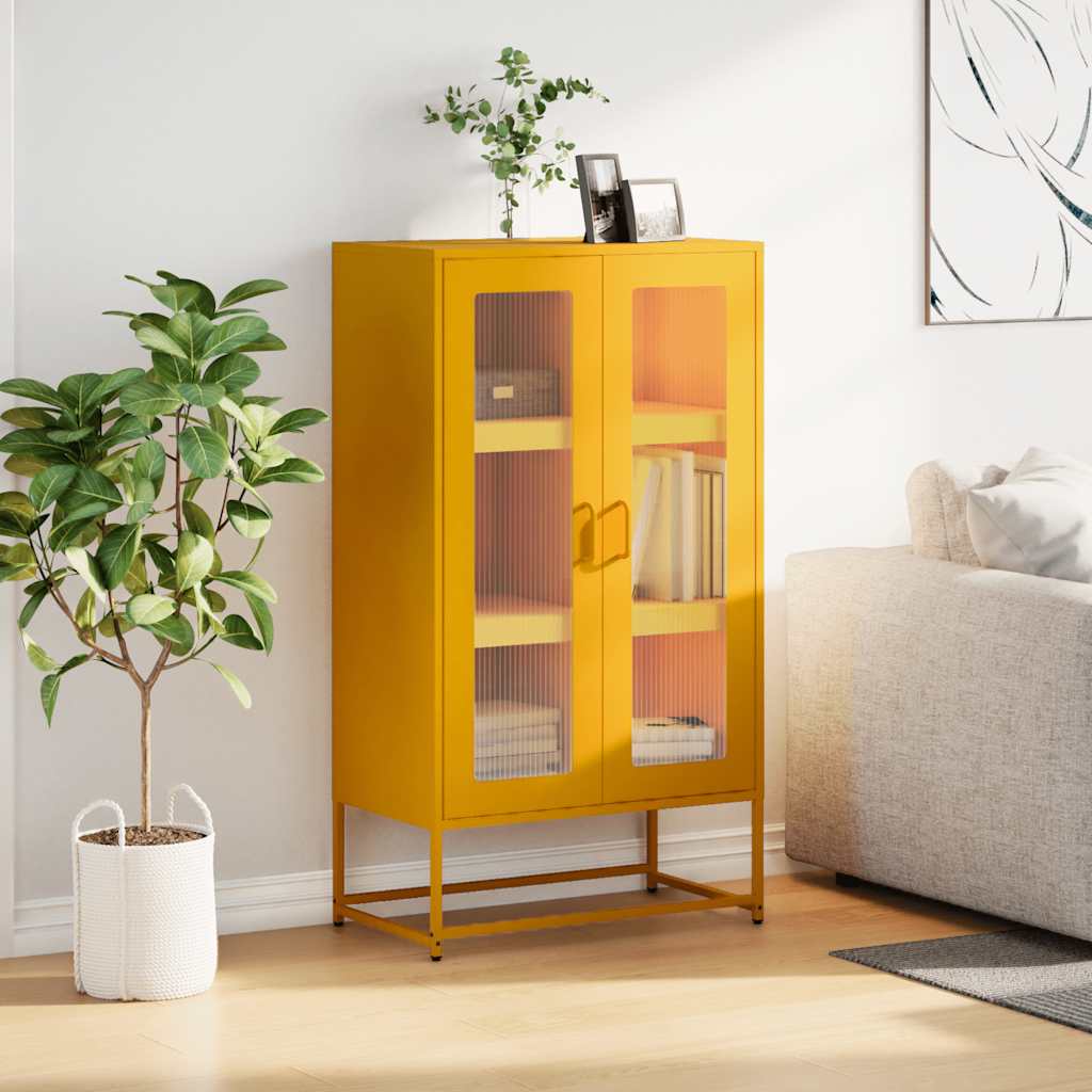 Steel Highboard 68cm Wide With 2 Doors - Vantage Home