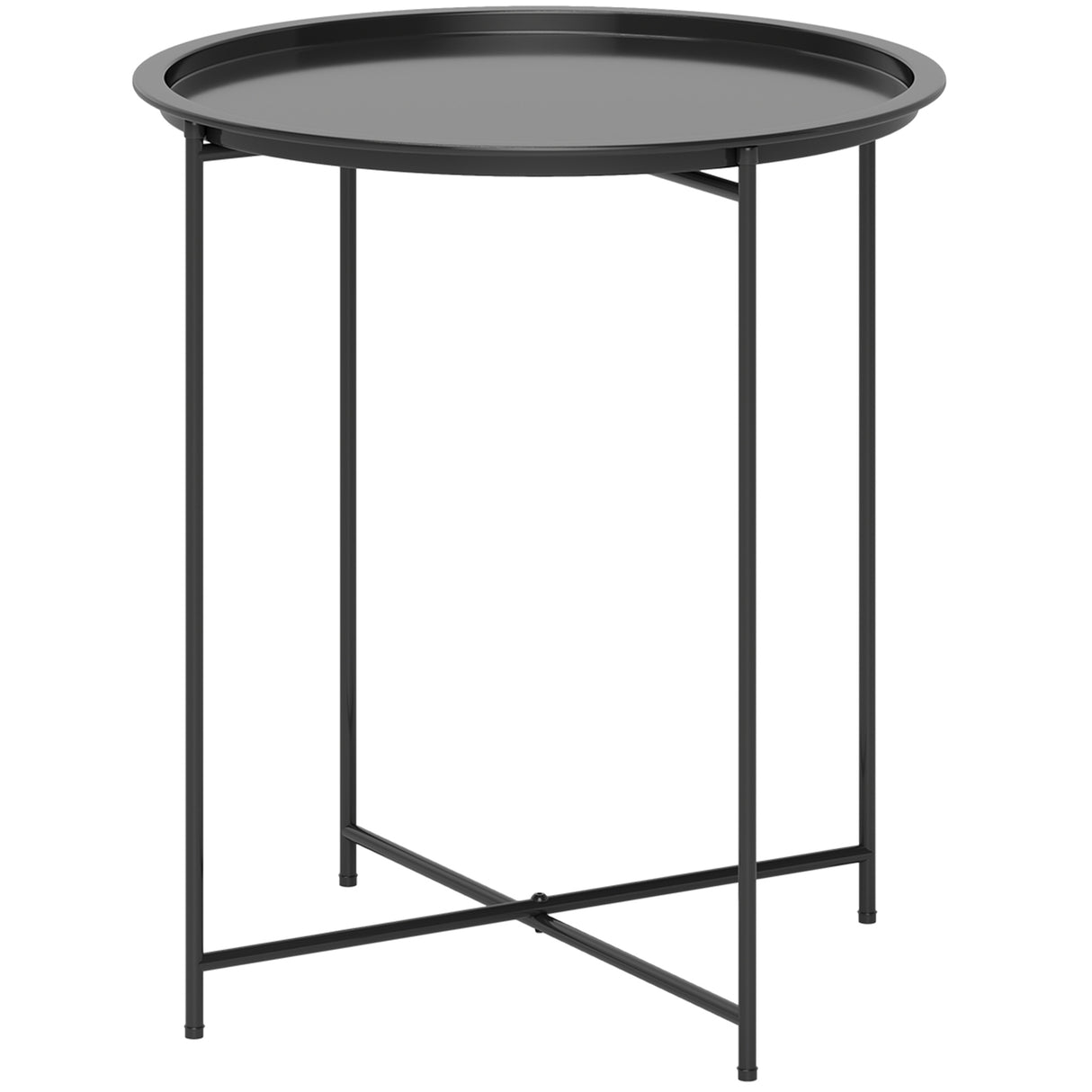 Steel Outdoor Garden Table Removable Tray Top - Velmora