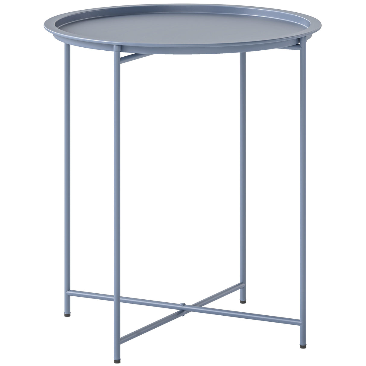 Steel Outdoor Garden Table Removable Tray Top - Velmora