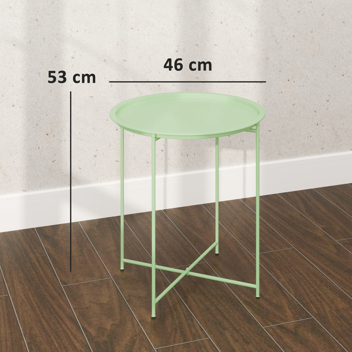 Steel Outdoor Garden Table Removable Tray Top - Velmora